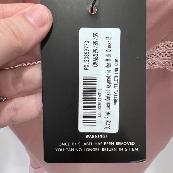 NWT PrettyLittleThing Coquette Satin Slip Dress Pink Lace Mini Y2K - Picture 5 of 11